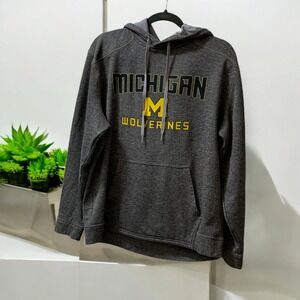 Champion Michigan Wolverines Hoodie‎ Pullover Sweatshirt Gray Mens L